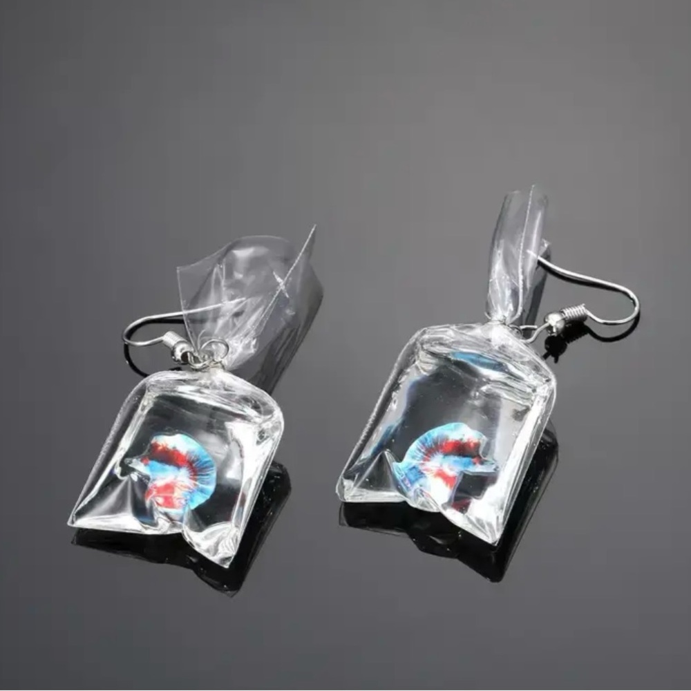 New Fish Bag Earrings 🐟 - Picture 1 of 1